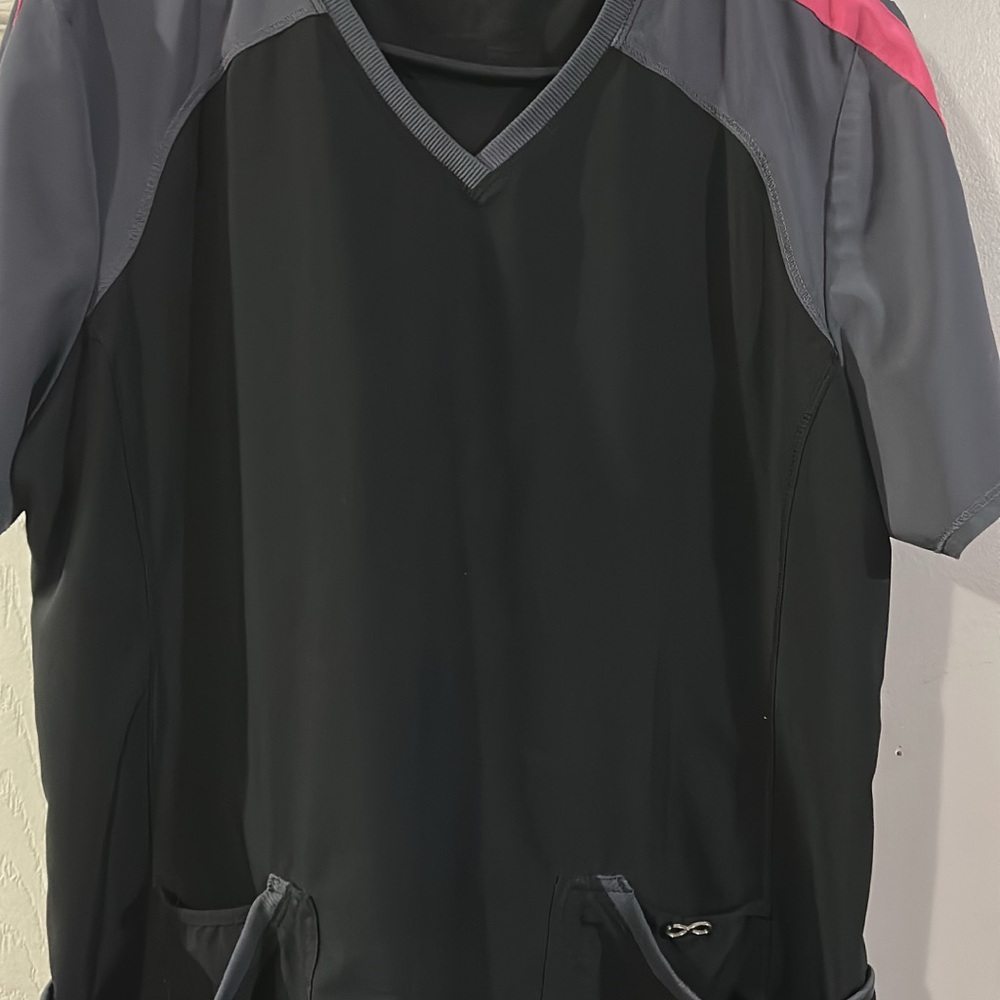Woman’s Black and Gray scrub Shirt